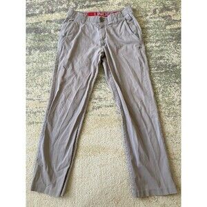 Under Armour UA Golf Tapered Pants Men's 32x32 Tan Lightweight Red Waistband